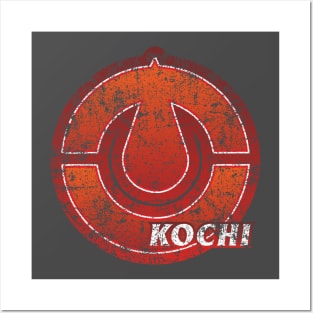 Kochi Japanese Prefecture Design Distressed Posters and Art